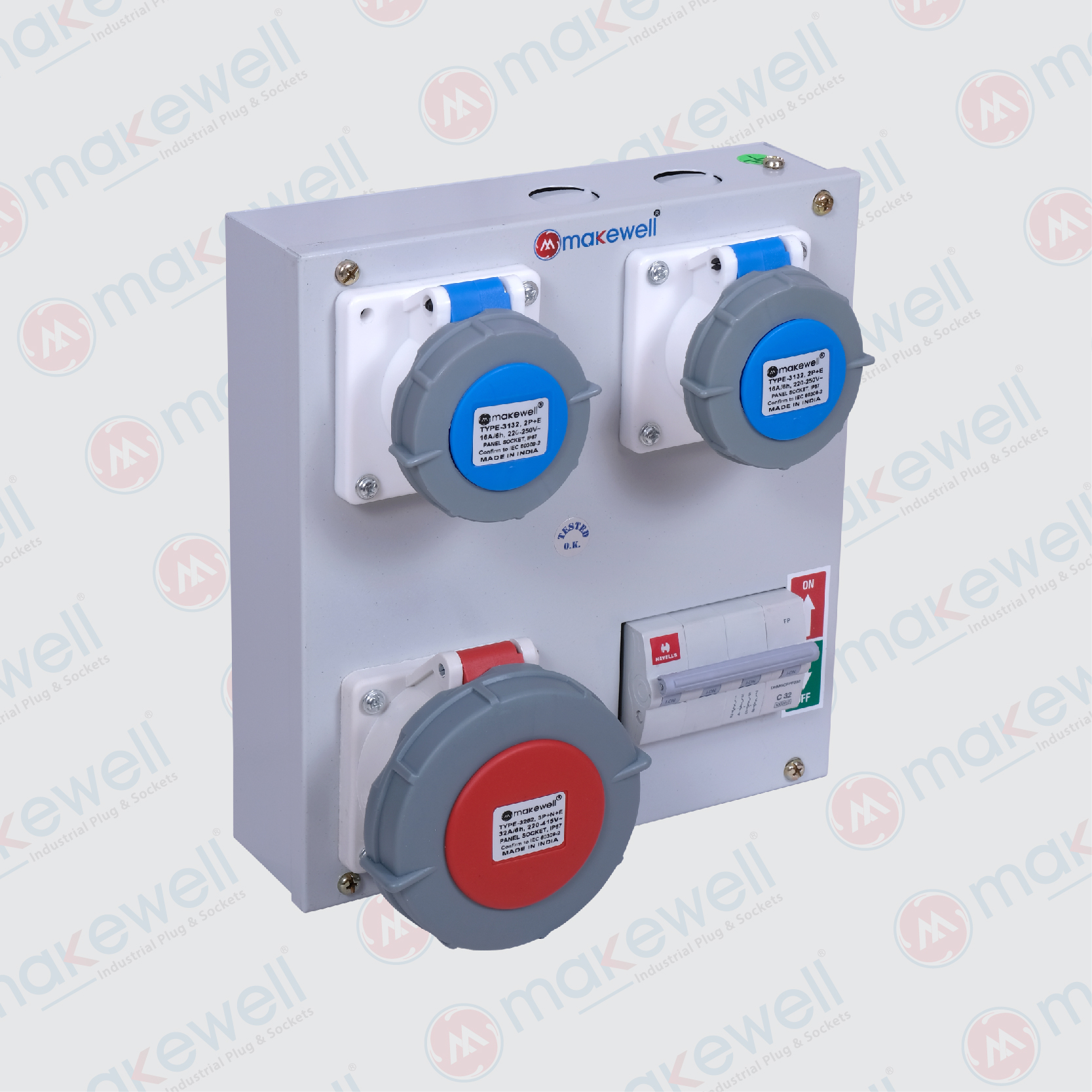 3+1 Metal Socket Box IP67