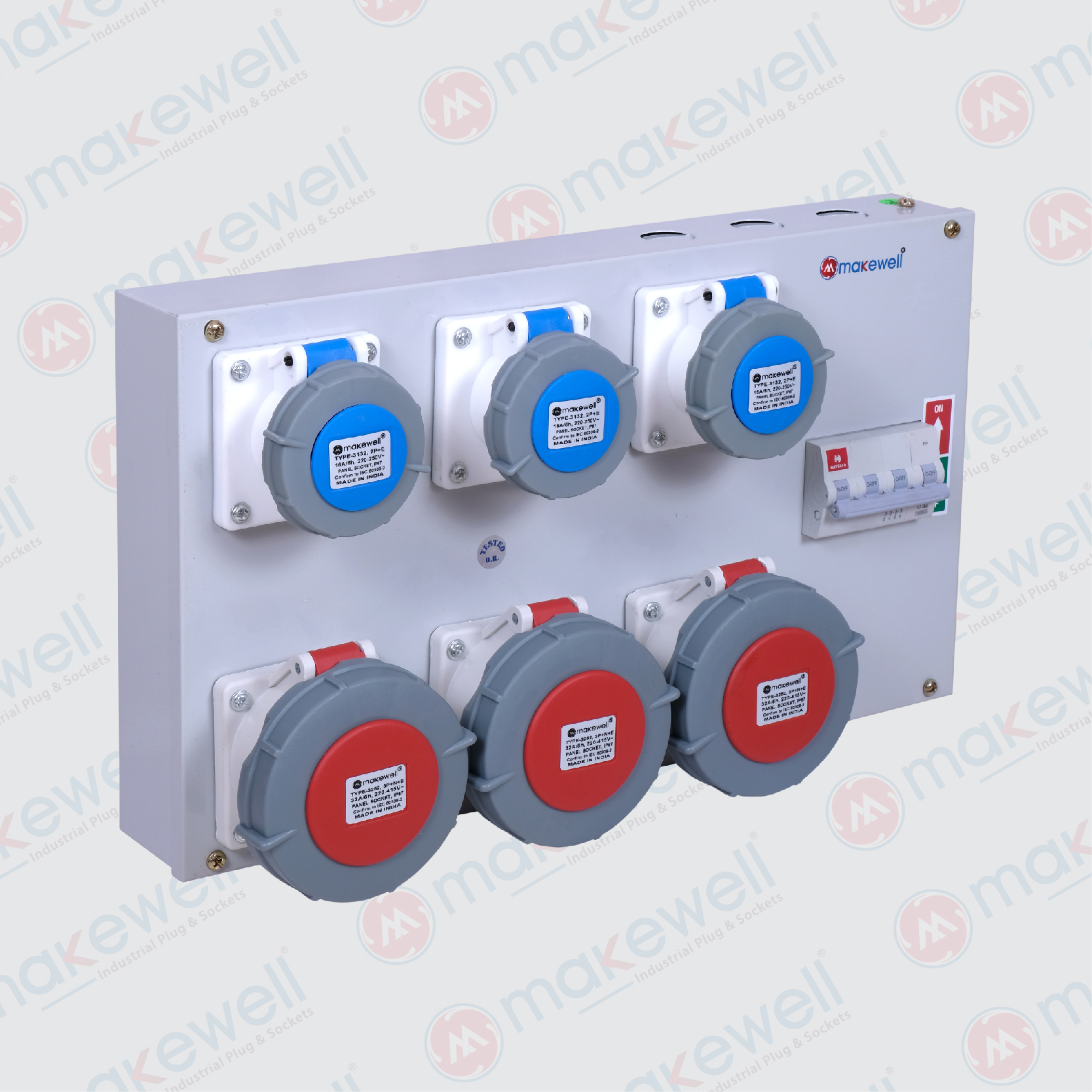6+1 Metal Socket Box IP67