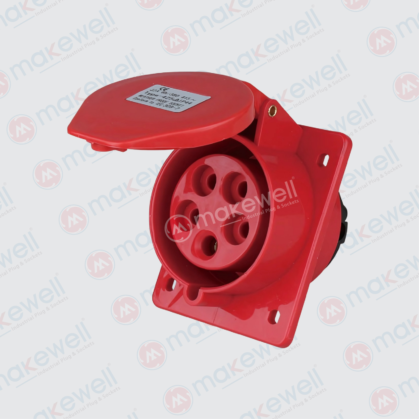 MW-425 32A 5 Pin Angular Panel Socket