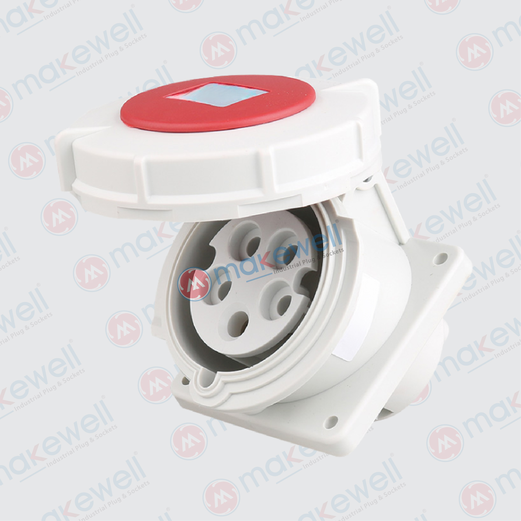 MW-4152 16A 5 Pin Angular Panel Socket