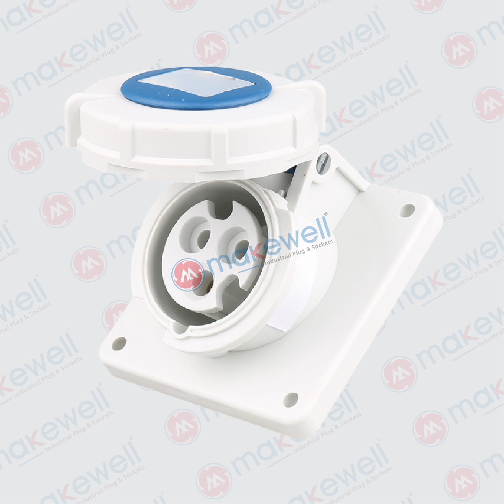 MW-4232 32A 3 Pin Angular Panel Socket