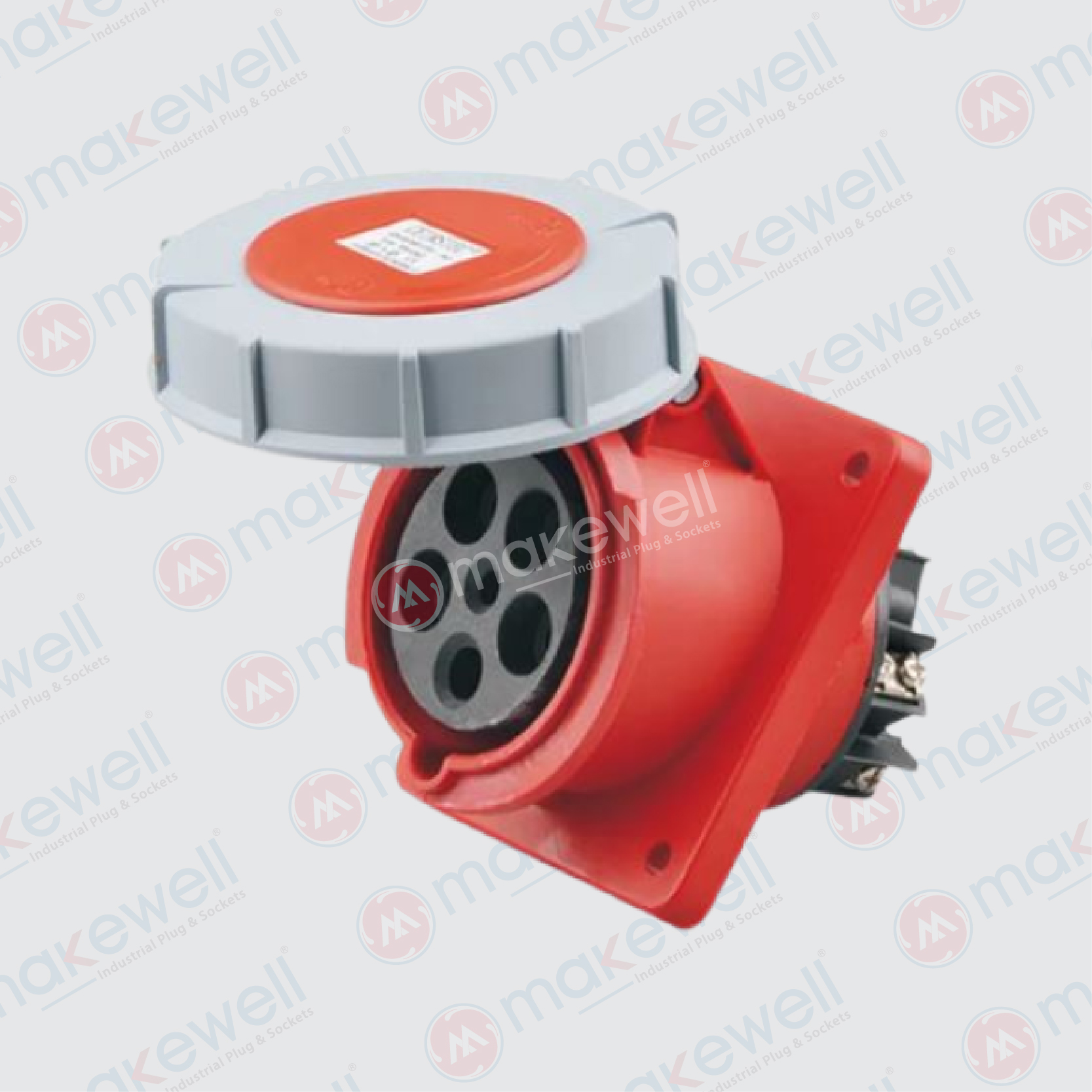 63A 5 Pin Angular Panel Socket